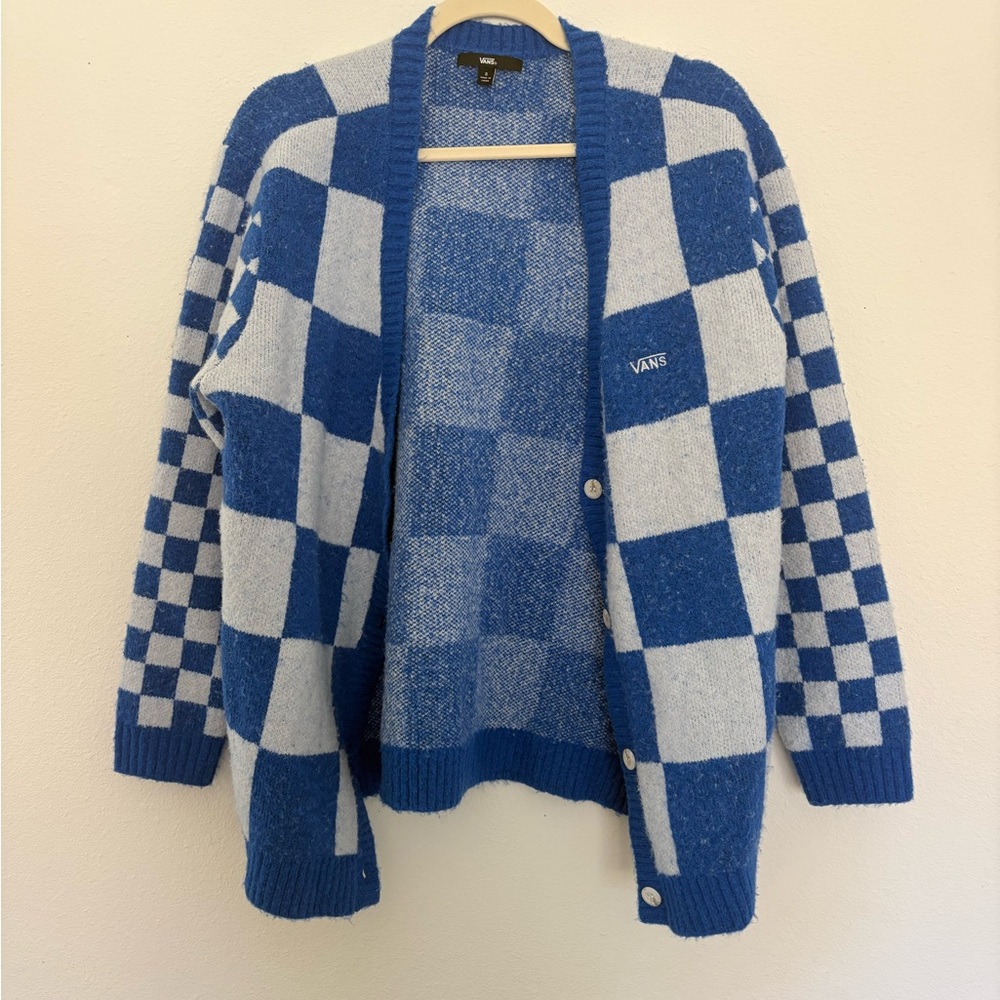 Vans Blue and White Knit Pullover